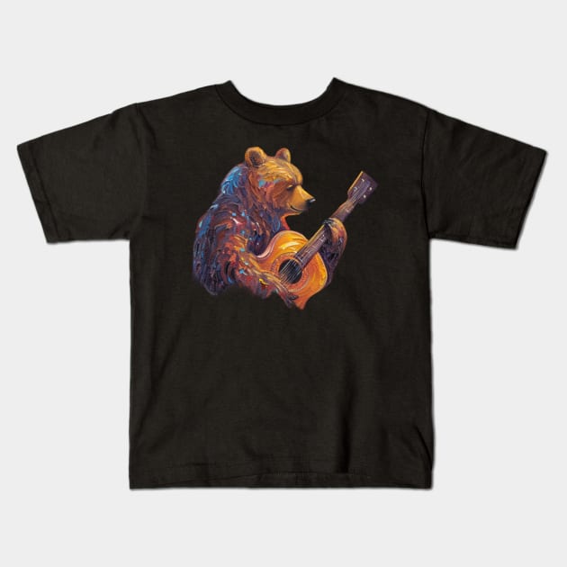 Grizzly Bear Attacks Kids T-Shirt by Tosik Art1